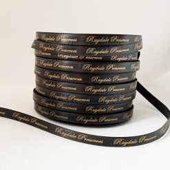 Logo Printed Onto Black Ribbon
