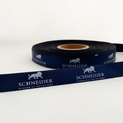 Navy Blue Logo Printed Ribbon