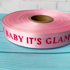 Pink Logo Printed Ribbon