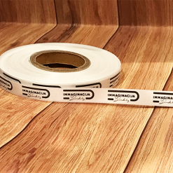 White Logo Printed Ribbon