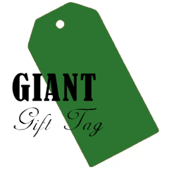 Giant Green Gift Tag