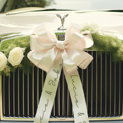 Printed Ribbons For A Wedding Car