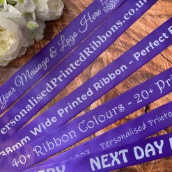 38mm Wide Printed Ribbons For Gift Wrapping Hampers Next Day Delivery