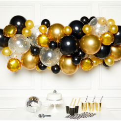 Black & Gold DIY Balloon Kit For Grand Openings