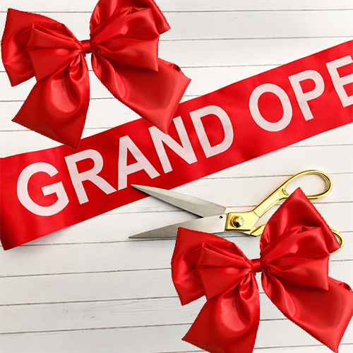 Grand Opening Bows and ribbons