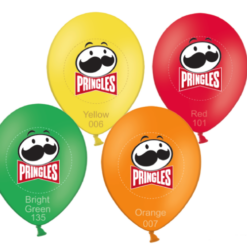 Full Colour Logo Print On Coloured Latex Balloons