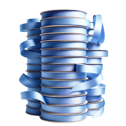 Cornflower Blue Rolls of Bulk Ribbon 7mm Wide Satin New