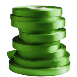 Lime Green Rolls of Bulk Ribbon 7mm Wide Satin