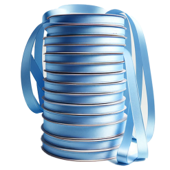 Pastel Blue Rolls of Bulk Ribbon 7mm Wide Satin New