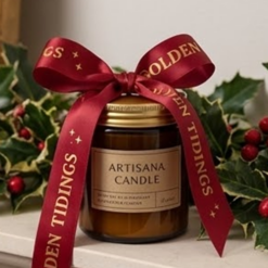 Logo Printed Onto A Cherry Red Ribbon