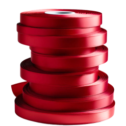 Red Rolls of Bulk Ribbon 7mm Wide Satin New