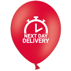 Red Latex Balloons Printed With Custom Printed Logos For Promotions Next Day Delivery Low Minimum Order