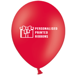 Red Latex Balloons Printed With Custom Printed Logos For Promotions Next Day Delivery Low Minimum Order