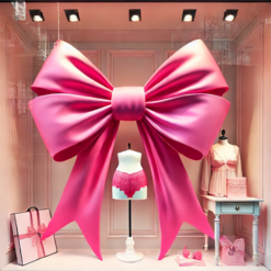 Bright Pink Store Front Bow