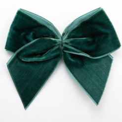 Dark Green Velvet Bows
