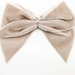 Taupe Velvet Bow