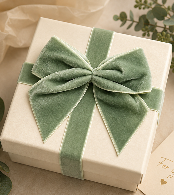 10cm Velvet Gift Bows – Self-Adhesive Bows