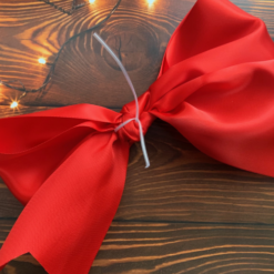 Christmas Tree Bows Satin 20cm