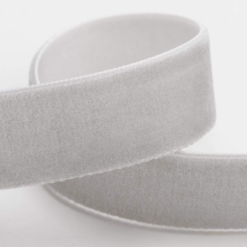 Silver Velvet Ribbon