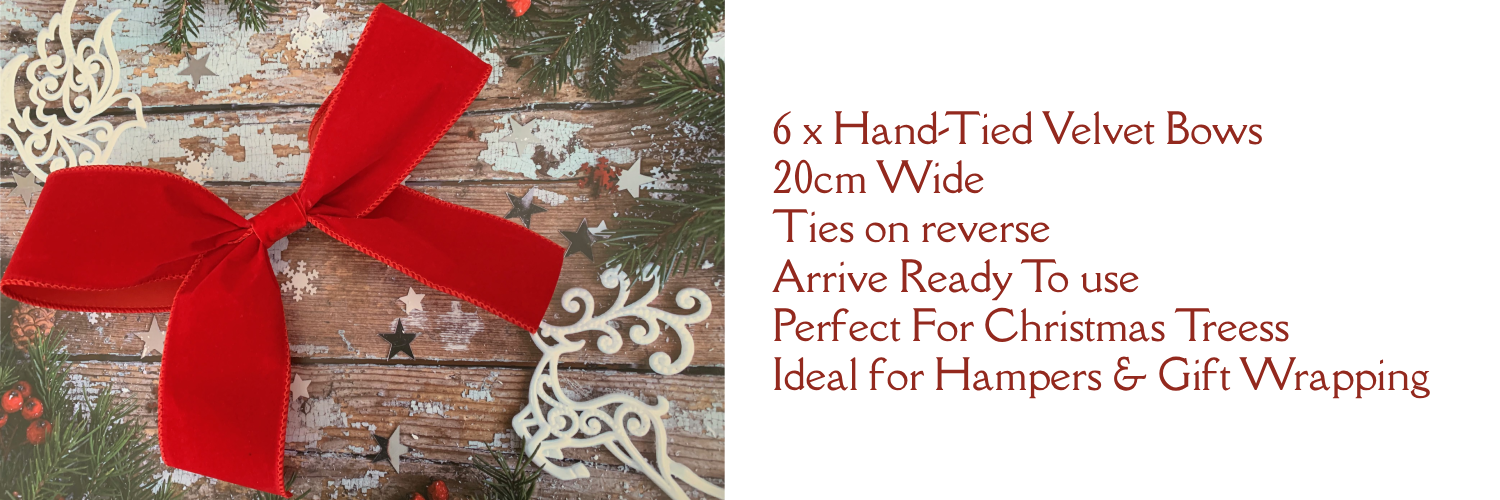 Velvet Bows For Christmas Trees Easy Quick Delivery