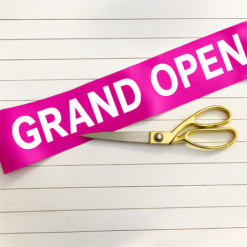 Bright Pink Grand Opening Ribbon