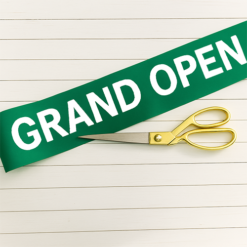 Emerald Green Grand Opening Ribbon