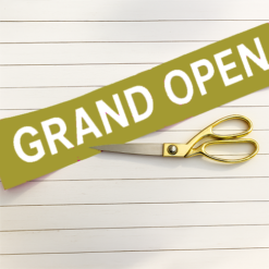 Gold Grand Opening Ribbon