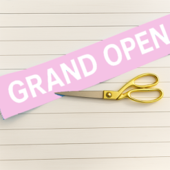 Pastel Pink Grand Opening Ribbon