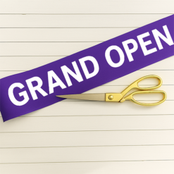 Purple Grand Opening Ribbon