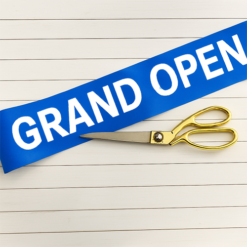 Royal Blue Grand Opening Ribbon