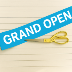 Turquoise Grand Opening Ribbon