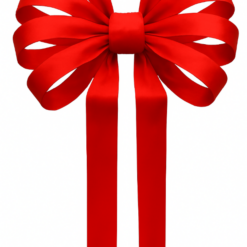Red wired Ribbon Bow 8 loops