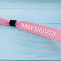 Baby Pink Printed Festival Party Wristbands