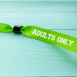 Lime Green Festival Printed Wristbands