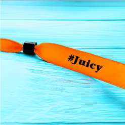 Orange Festival Printed Wristbands