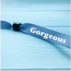 Steel Blue Festival Printed Wristbands