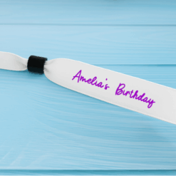 White Printed Festival Wristband