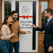 New Home Welcome Door Banner Custom Printed