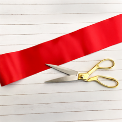 Plain Ribbon And Scissors For Grand Opening