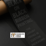 Black Gloss Print On Black Matt Ribbon