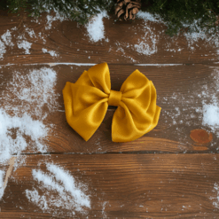 Antique Gold Satin Ribbon Gift Bow