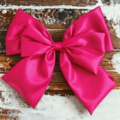 Christmas XL Ribbon Gift Bow For Gifts, Hampers Or Christmas Tree Bright Pink