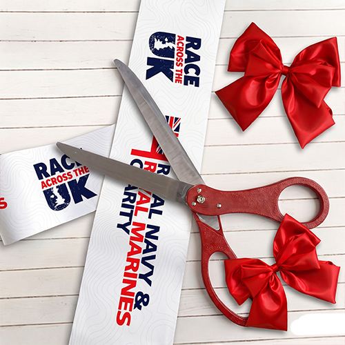 Wide Ribbon Bows and giant Scissors Ribbon Opening Package