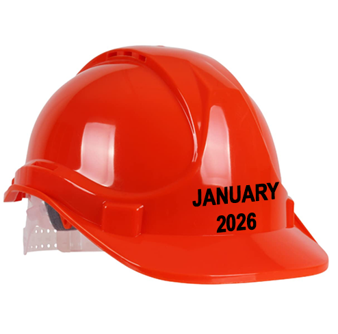 Orange customised hard hat