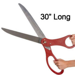 Alternative view of Over Sized 2.5 Foot / 30" Red Scissors + 20m 1 Foot Wide Red Ribbon