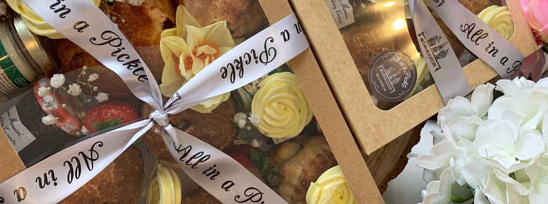 Hamper ribbons for valentines mothers day birthdays summer picnics events next day delivery