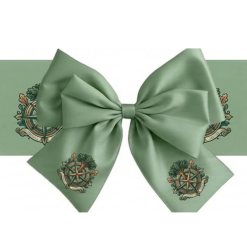 matching bow and ribbons branded full colour