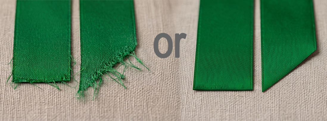 Fray or precision cut ribbons