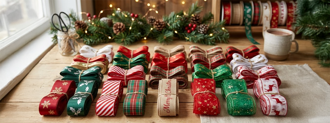 Christmas Ribbons Bulk Wholesale Hero Image