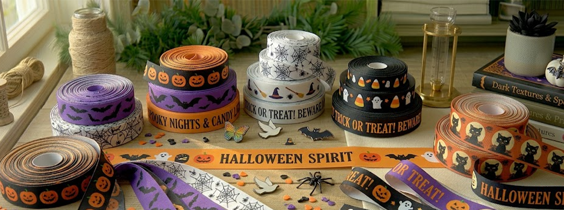 Halloween Themed Printed Ribbons Hero Image